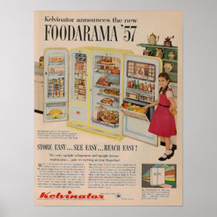 Poster Anúncio do refrigerador 1957