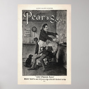 Poster Anúncio do sabão da pera do vintage desde 1888