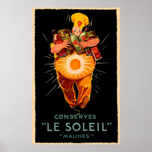 Poster Anúncio do vintage de Le Soleil Conservação