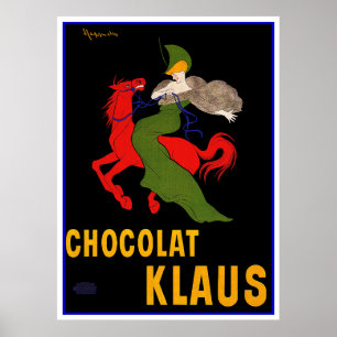 Poster Anúncio do vintage por Cappiello - Chocolat Klaus