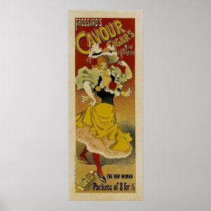 Poster Anúncio dos charutos do Cavour de Frossard