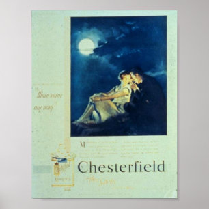Poster Anúncio dos cigarros de Chesterfield