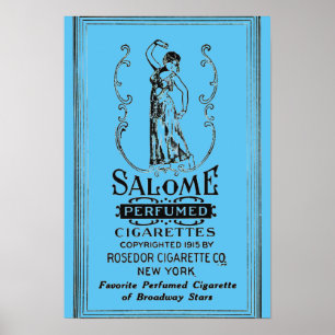 Pôster Anúncio dos cigarros de Salome