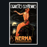 Poster Anúncio Egípcio Vintage Art Deco<br><div class="desc">Esta é uma impressão de aprimoramento digital de uma propaganda ao estilo Art Deco da safra de um produto de cigarro feita pelo artista Gaspar Camps. Belo imaginário egípcio.</div>