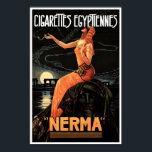 Poster Anúncio Egípcio Vintage Art Deco<br><div class="desc">Esta é uma impressão de aprimoramento digital de uma propaganda ao estilo Art Deco da safra de um produto de cigarro feita pelo artista Gaspar Camps. Belo imaginário egípcio.</div>