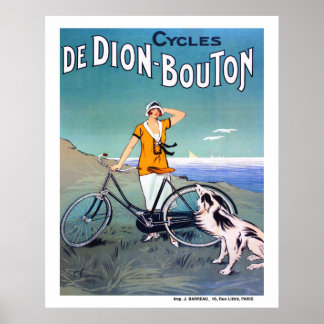 Poster Anúncio Francês de Bicicleta de 1925