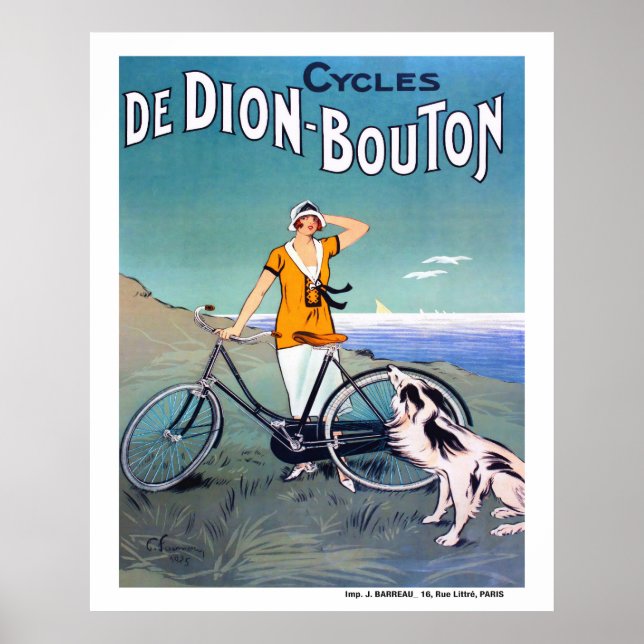 Poster Anúncio Francês de Bicicleta de 1925 (Frente)