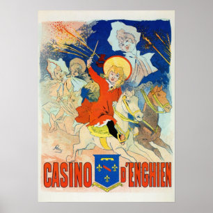 Poster Anúncio francês do casino de Chéret do époque 