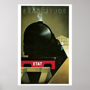 Pôster Anúncio francês do viagem do trem do art deco do