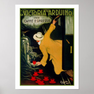 Poster Anúncio italiano da máquina do café do 1920 do