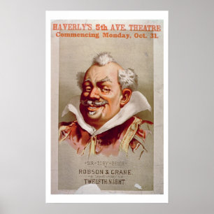 Poster Anúncio para a "Décima Segunda Noite" de Robson & 