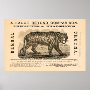 Pôster Anúncio picante do molho da antiguidade 1869