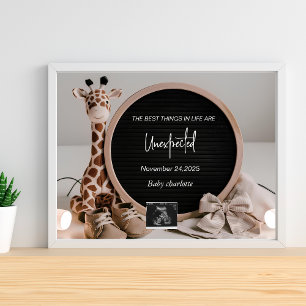 Poster Anúncio simples e simples de gravidez digital neur