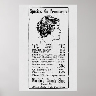 Poster Anúncio Vintage Beauty 1935