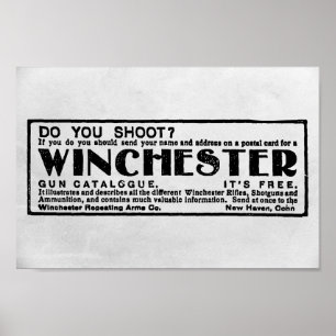 Poster Anúncio Vintage Winchester 1902