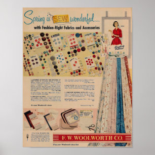 Poster Anúncio Woolworth 1957