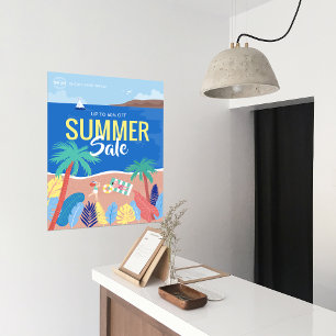 Pôster Anúncios comerciais da Tropical Beach Summer Sale