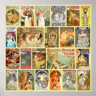 Poster Anúncios de Art Nouveau