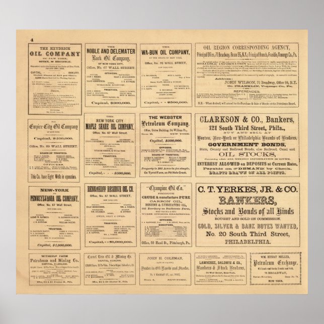 Pôster Anúncios de petróleo (Frente)