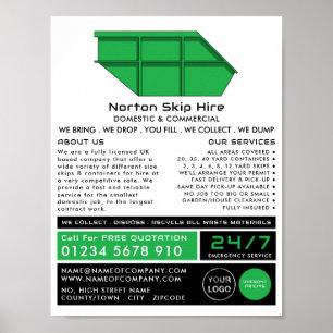 Poster Anúncios de Skip, Skip/Dumpster Company