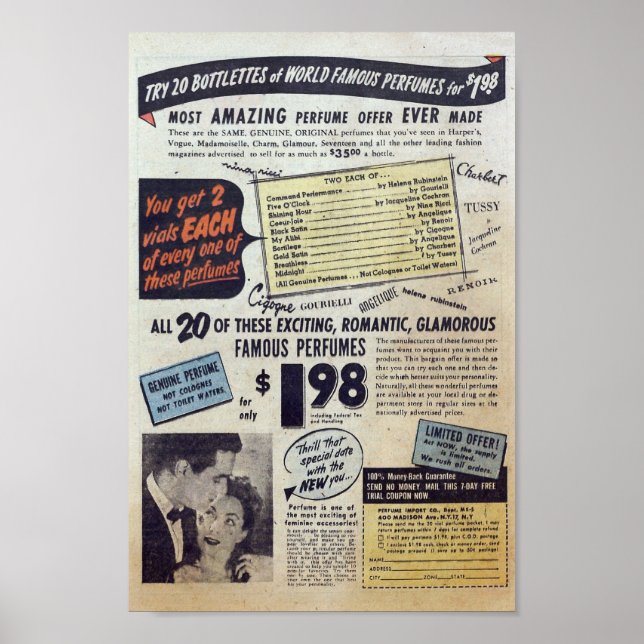 Poster Anúncios Vintage (Frente)