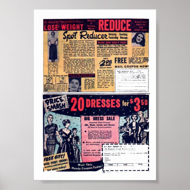 Poster Anúncios Vintage (Frente)