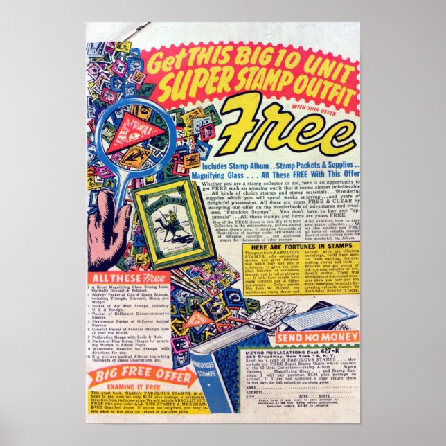 Poster Anúncios Vintage (Frente)