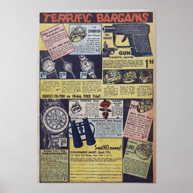 Poster Anúncios Vintage (Frente)