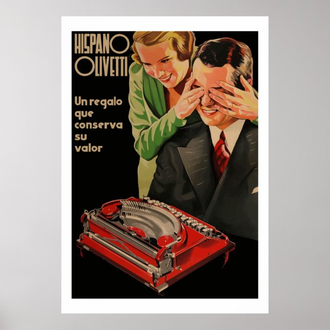 Poster Anúncios Vintage Olivetti (Restaurados) (Frente)