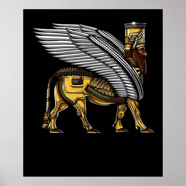 Poster Anunnaki Guardian Alienígena Antigo Deus Sumeriano (Frente)