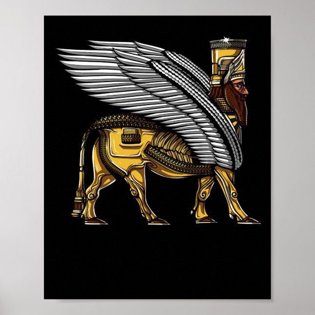 Poster Anunnaki Guardian Alienígena Antigo Deus Sumeriano (Frente)