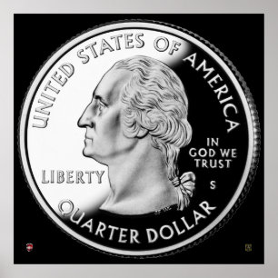 PÔSTER ANVERSO DE UM QUARTO DOS ESTADOS UNIDOS