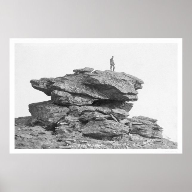 Pôster Anvil Rock Nome Alaska 1912 (Frente)