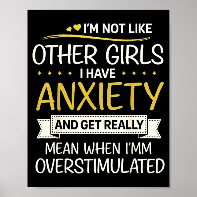 Poster Anxiety Humor For Women With Overstimulation  (Frente)