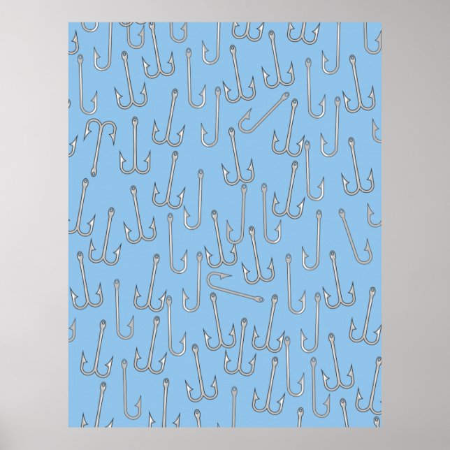 Poster Anzóis de pesca antigos (Frente)