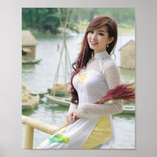 Poster Ao Dai Tradicional Vietname