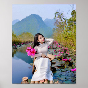 Poster Ao Dai Tradicional Vietname
