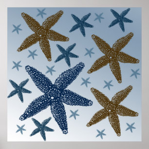Poster Ao fundo do mar Starfish