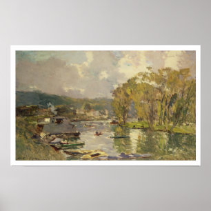 Pôster Ao longo do Seine em Meudon, c.1893 (óleo em