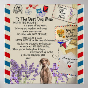 Poster Ao Meu Cachorro Mãe Presente, Mãe Aniversário D