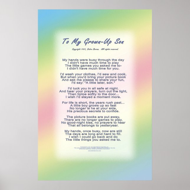 Pôster Ao Meu Filho Crescido (Frente)