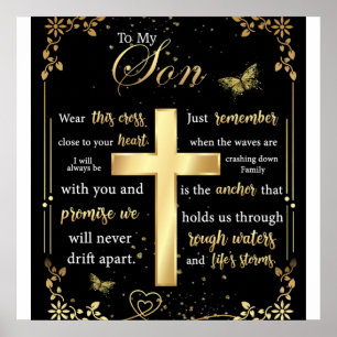 Poster Ao Meu Filho Presente, Borboleta Lover, Letra Flor