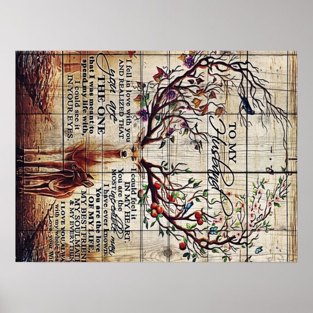 Poster Ao meu marido design | Carta ao marido (Frente)