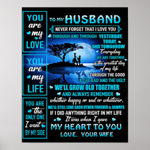 Poster Ao Meu Marido Presente, Bonito Presente De Anivers