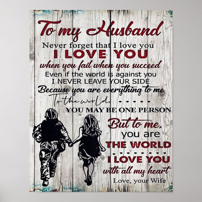 Poster Ao Meu Marido Presente | Novo presente doméstico | (Frente)