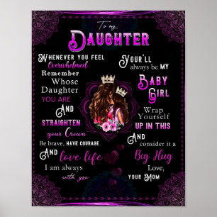 Poster Ao Meu Presente De Filha, À Minha Filha De Amor E