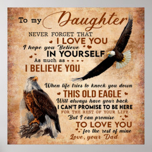 Poster Ao Meu Presente, Pai E Filha, Eagle Lover