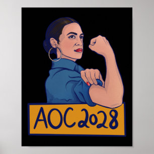 Poster Aoc 2028 Alexandria Ocasio Cortez 2028 Long Sleeve