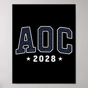Poster Aoc 2028 Varsidade de pré-disquete simples