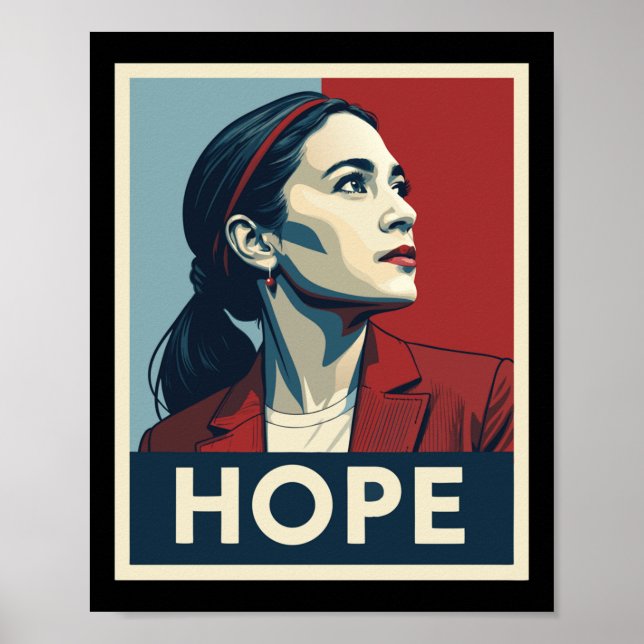 Poster Aoc Alexandria Ocasio Cortez 2028 Para Presidente  (Frente)